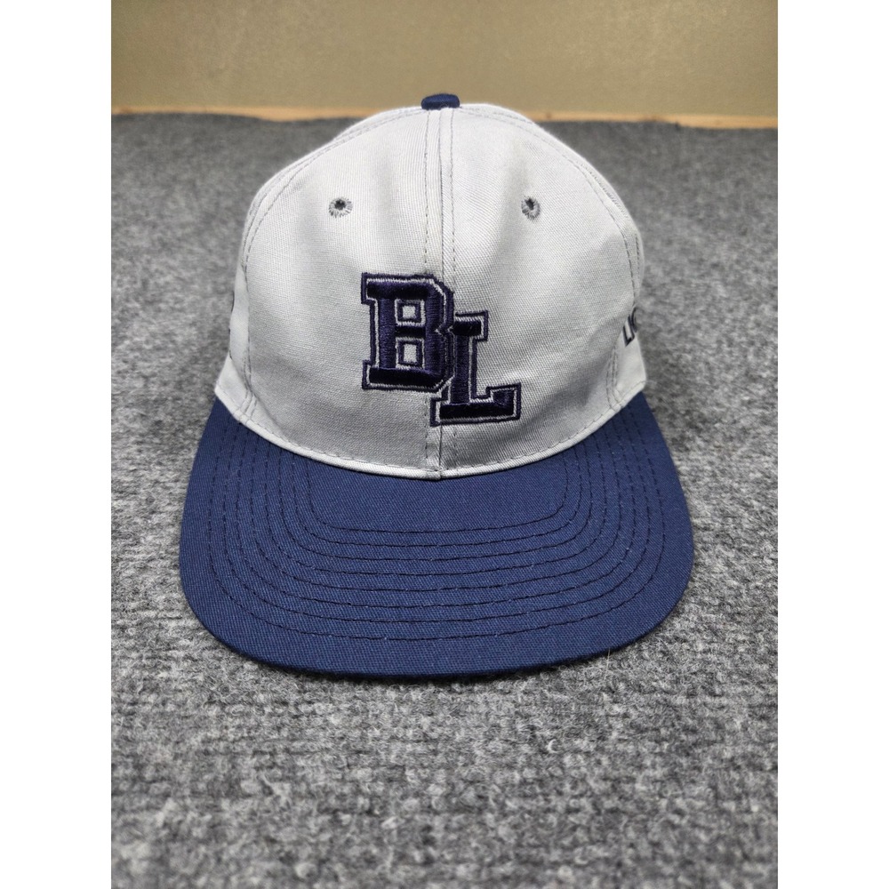 Bud Light Snapback Hat OSFA Grey Navy Blue BL Logo Vintage Style Made in USA